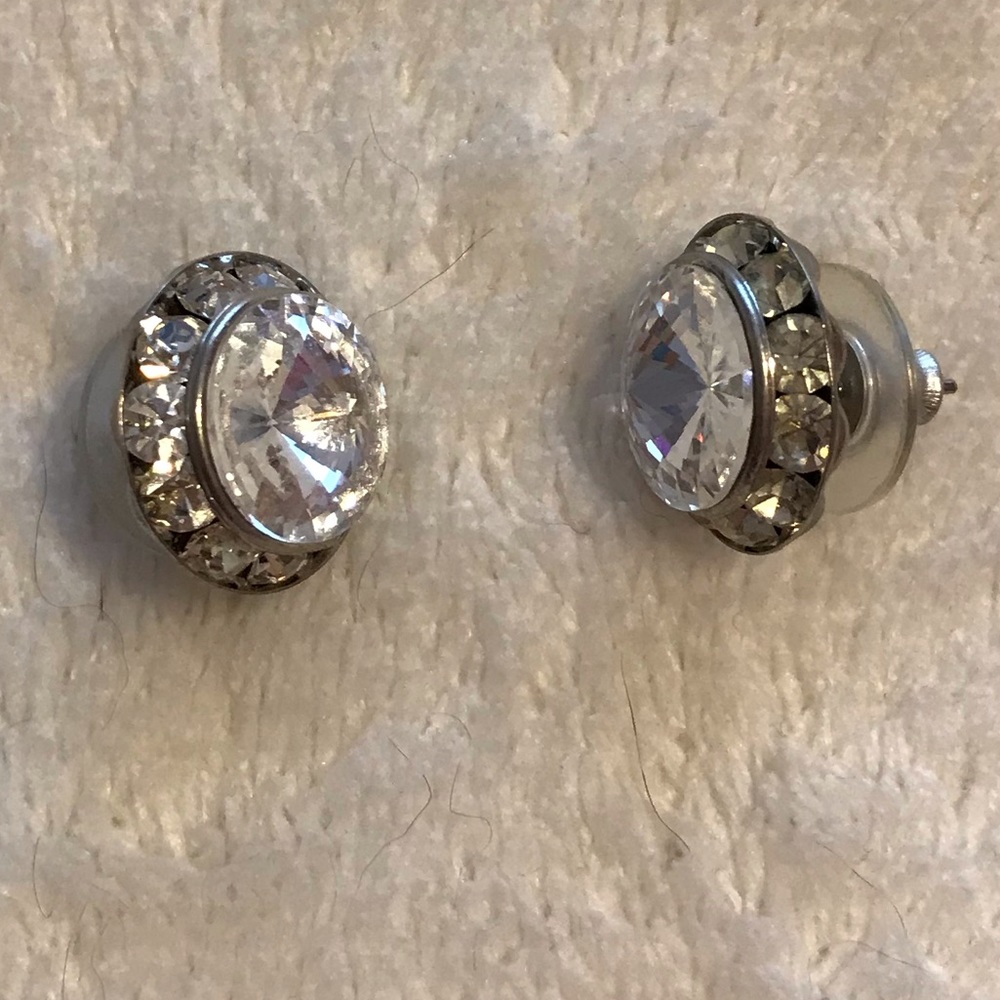 Rhinestone competition dance earrings